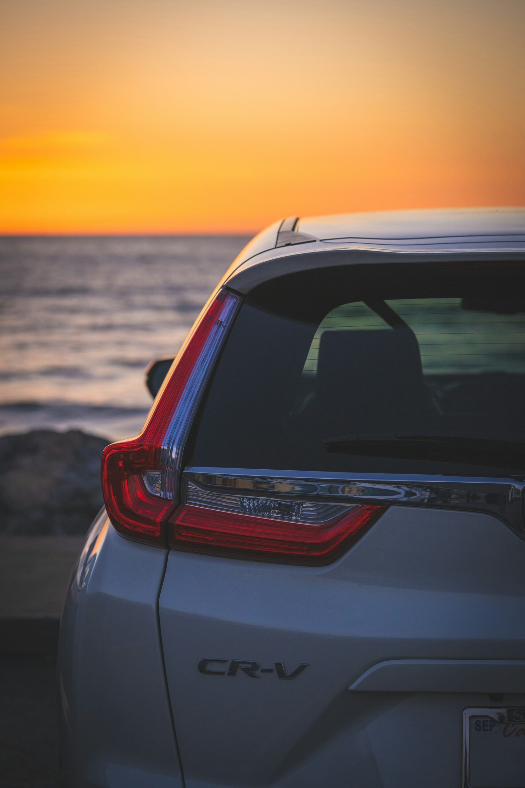 Honda CR-V on the Beach during Sunset