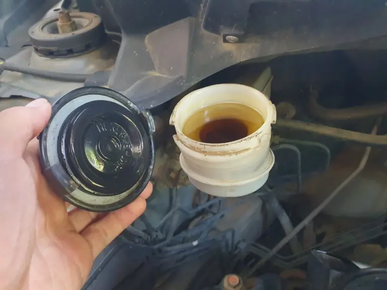 Brake fluid in the Reservoir