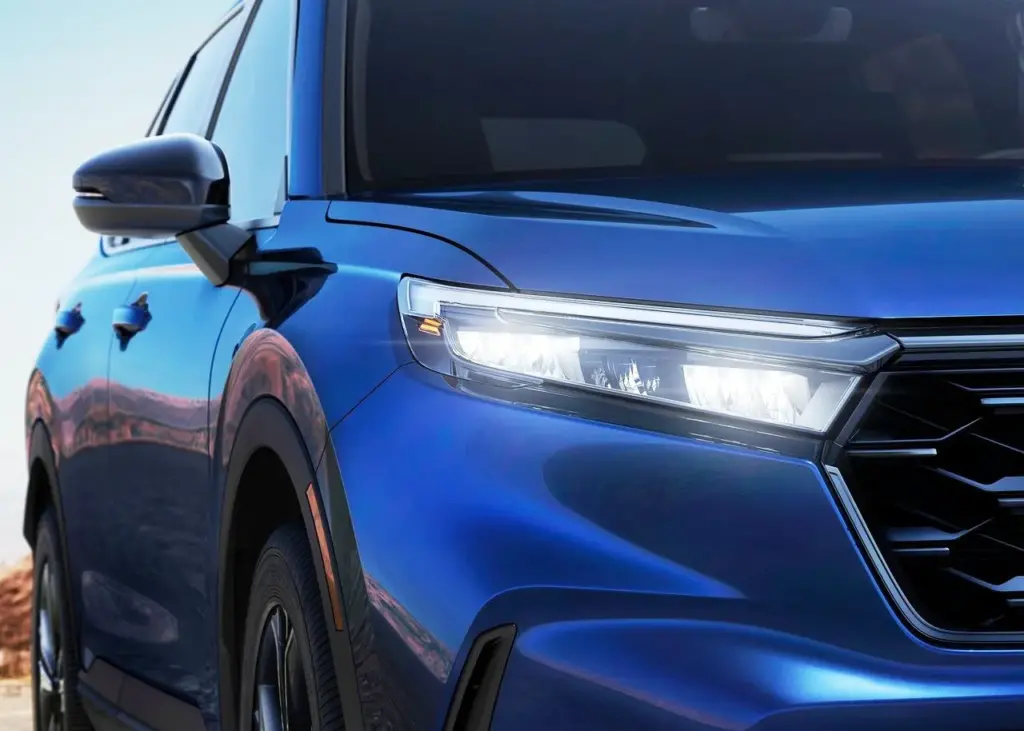 Honda CR-V Canyon River Blue Metallic Headligh and Grill