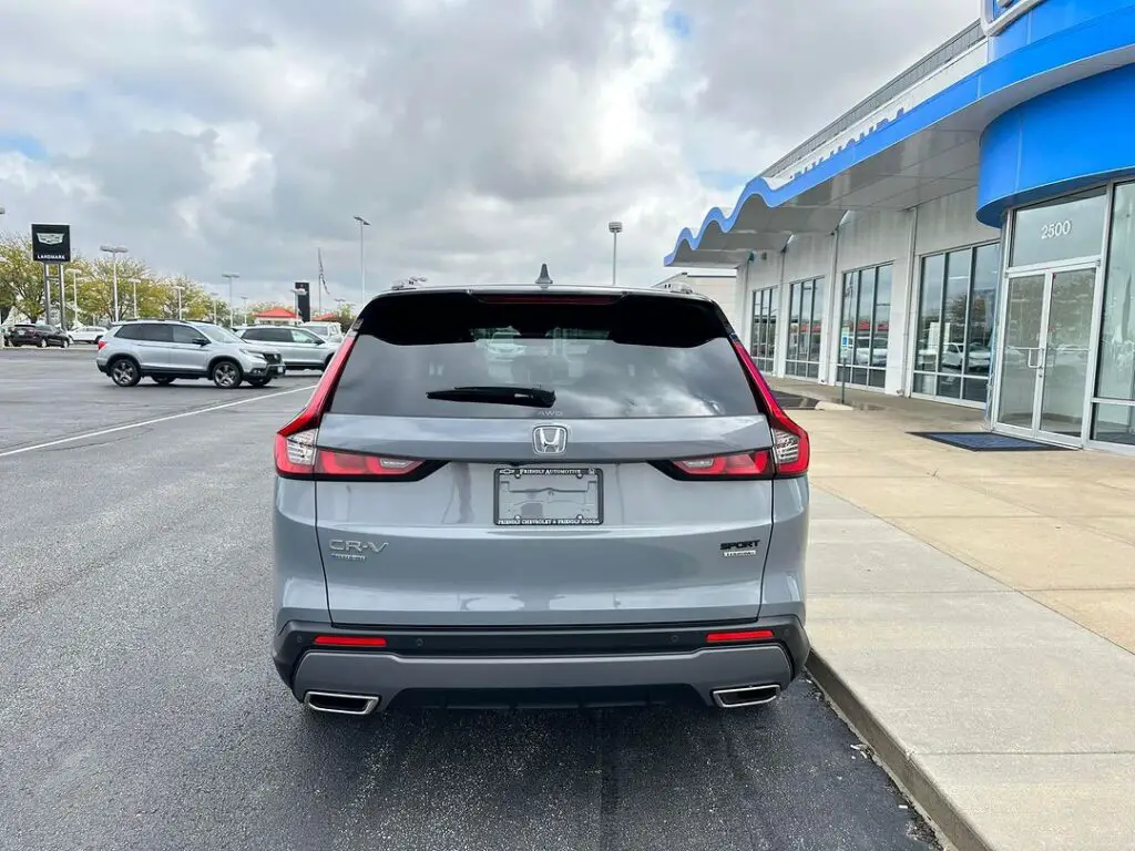 Urban Gray Pearl CR-V Sport Hybrid Rear End