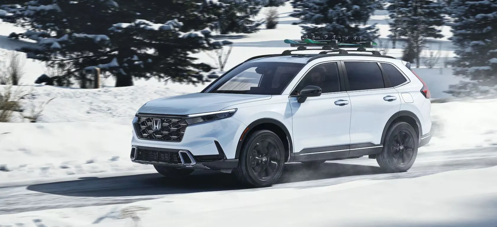 Honda CR-V AWD Drive in The Snowy Road During Winter