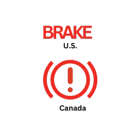 RED Parking Brake and Brake System Indicator