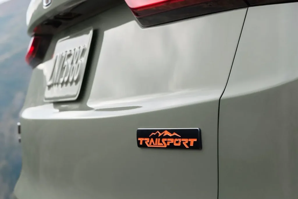 Honda CR-V TrailSport Badge Shown in Ash Green Metallic Paint Color