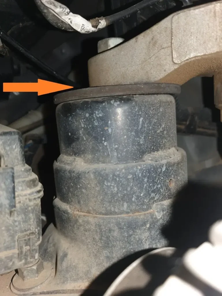 collapsed engine mount
